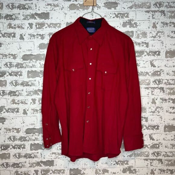 Vintage Pendleton long sleeve 100 % virgin wool button down - Picture 1 of 5